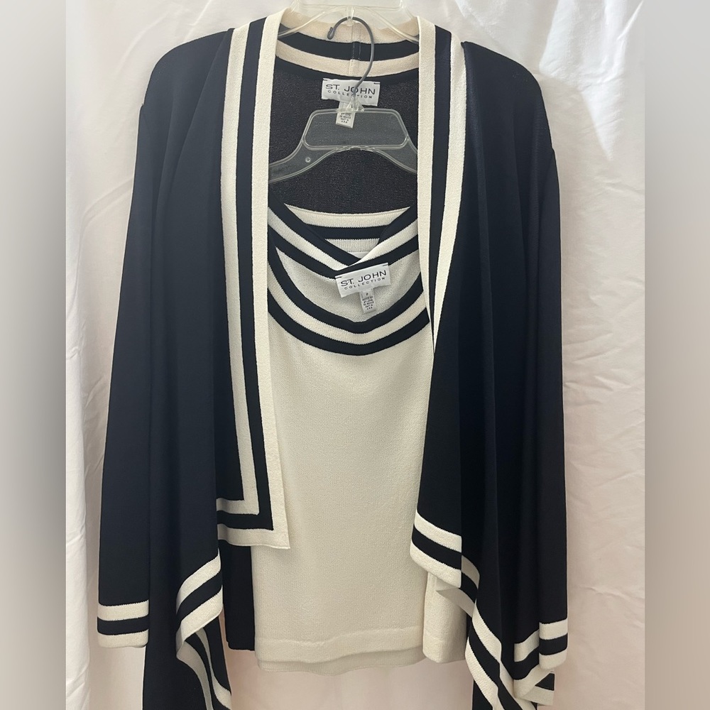 St. John 3 piece: tank top, shirt and jacket.